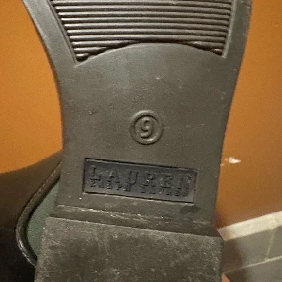 Women's Ralph Lauren Rain Boots with Green Trim - Picture 5 of 13